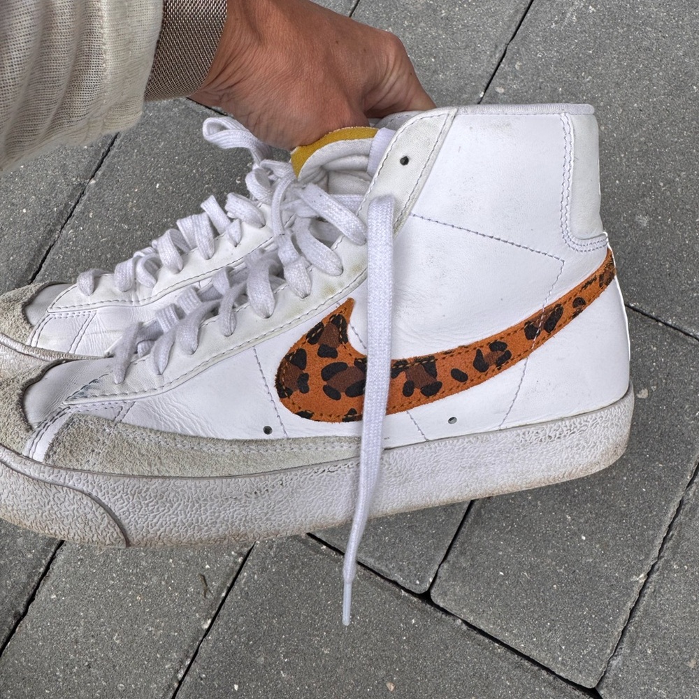 Special Edition Nike Blazer white with Leopard Swoosh